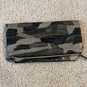 Stella and Dot Sequin Camo Clutch